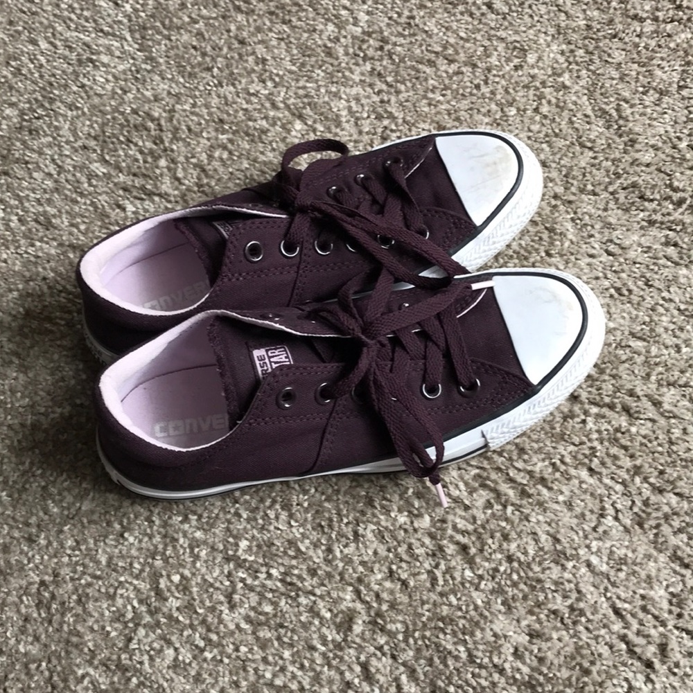 Dark purple converse sneakers
